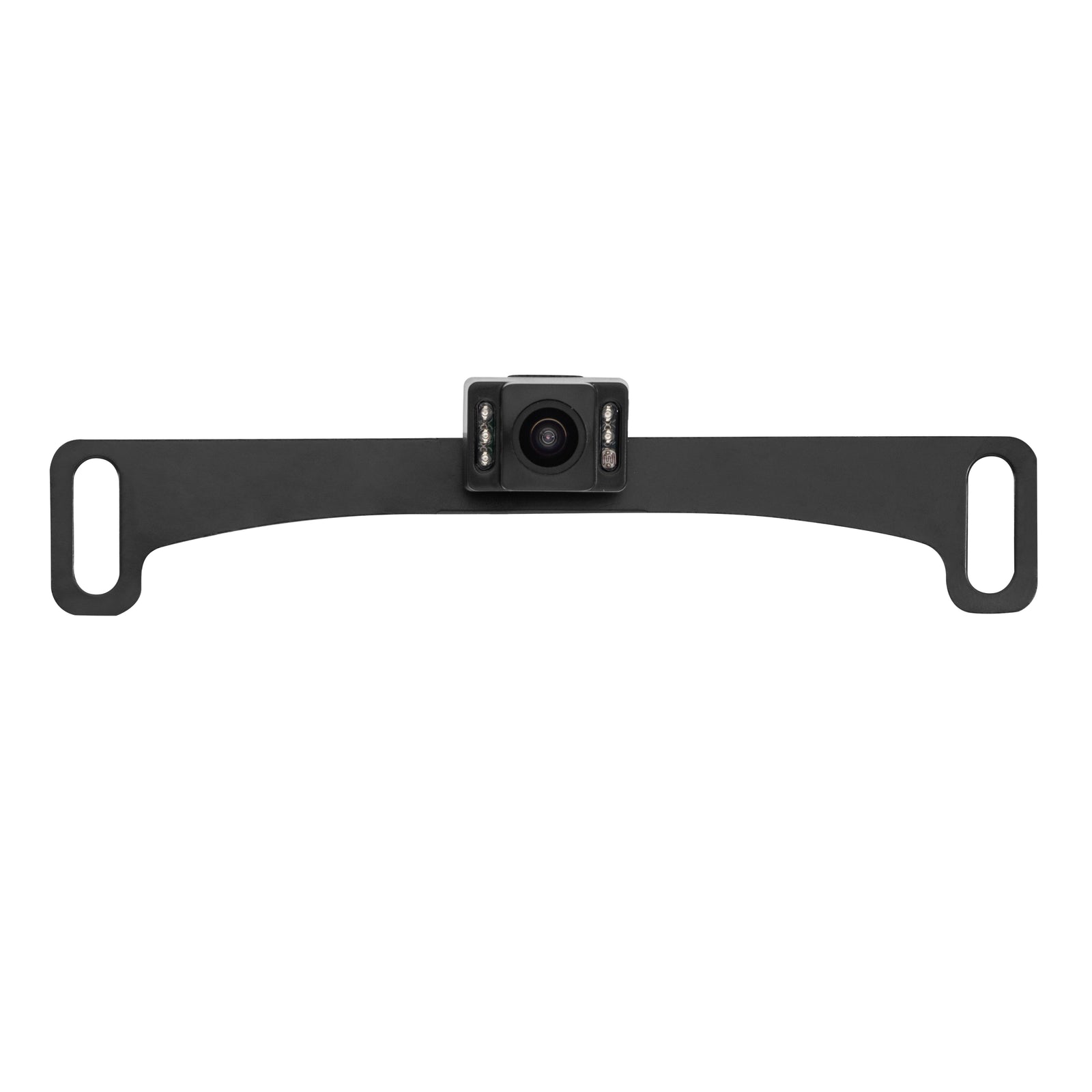 BOYO VTL17L - Cámara de reversa para matrícula oculta con líneas de estacionamiento y luces LED (negra)