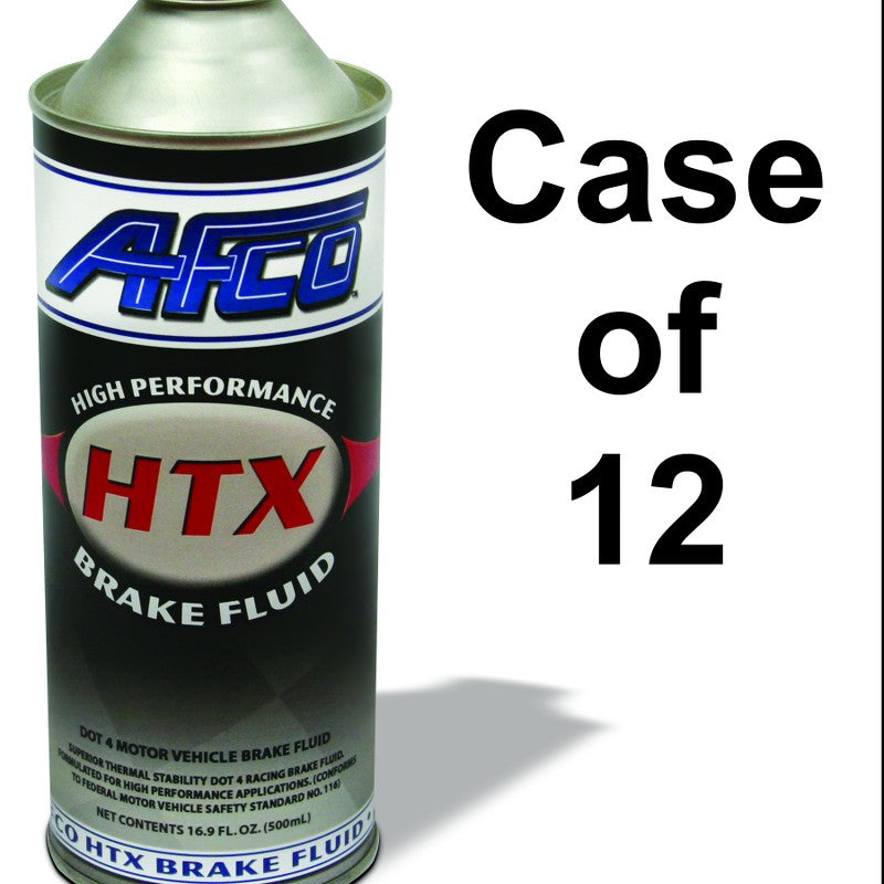 AFCO Racing 6691904 Brake Fluid Ultra HTX Case Of 12 - 16.9 Oz. Steel Cans Afco Racing Products