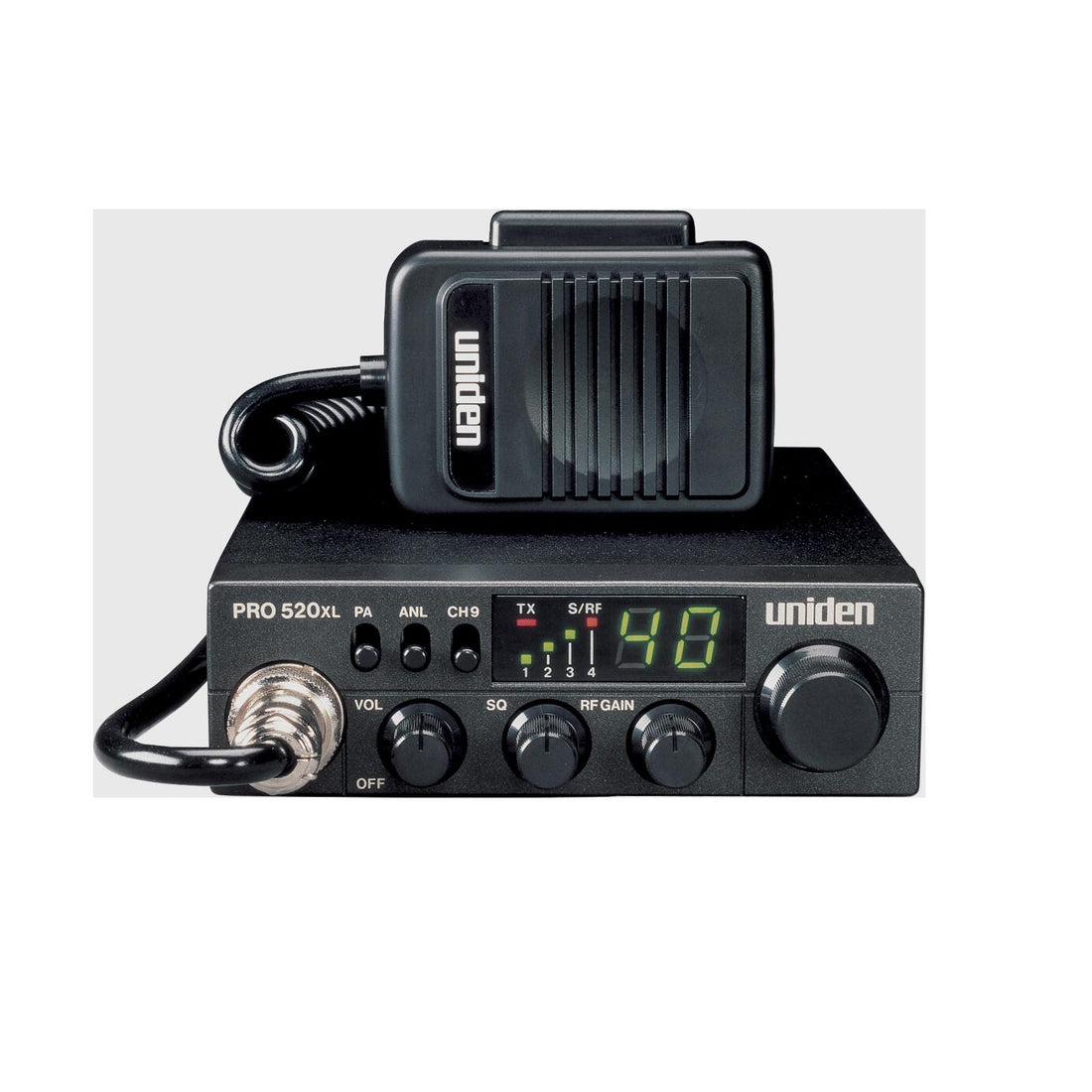 Uniden PRO520XL Compact 40 Channel CB Radio With Rf Gain, Pa, Anl Filter Uniden