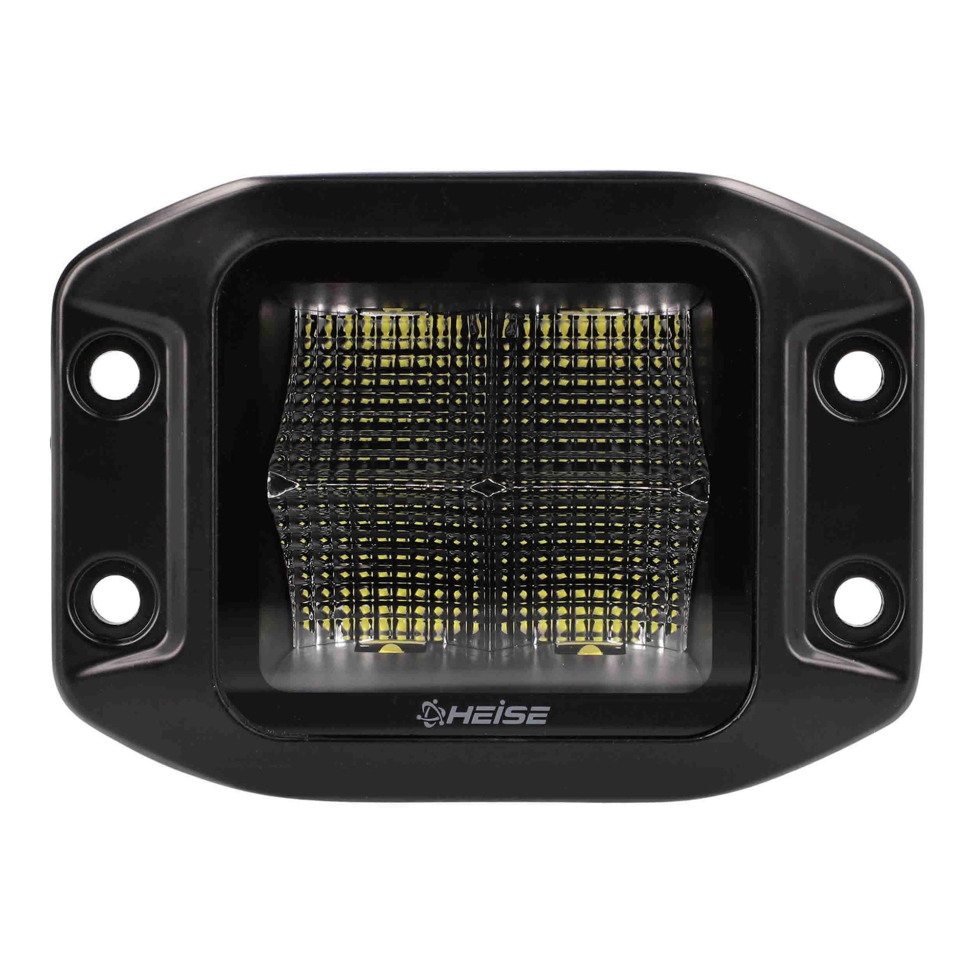Heise HE-FMBCF Blackout Flush Mount 3.5" Cube 4 LED Light - Flood Heise