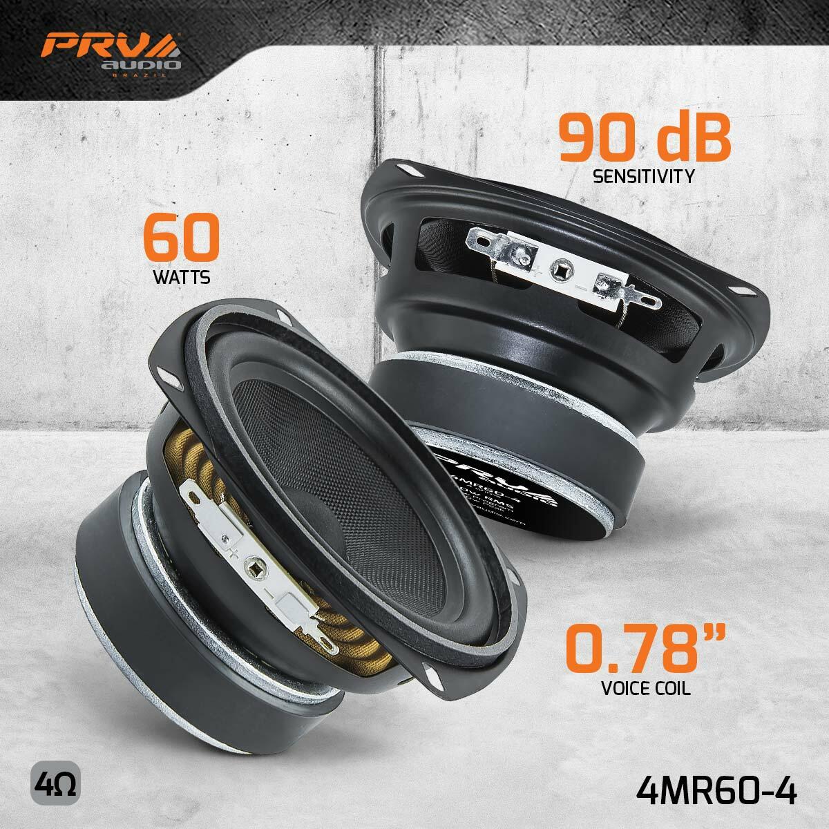 PRV Audio 4MR60-4 4" MIDRANGE LOUDSPEAKER PRV Audio