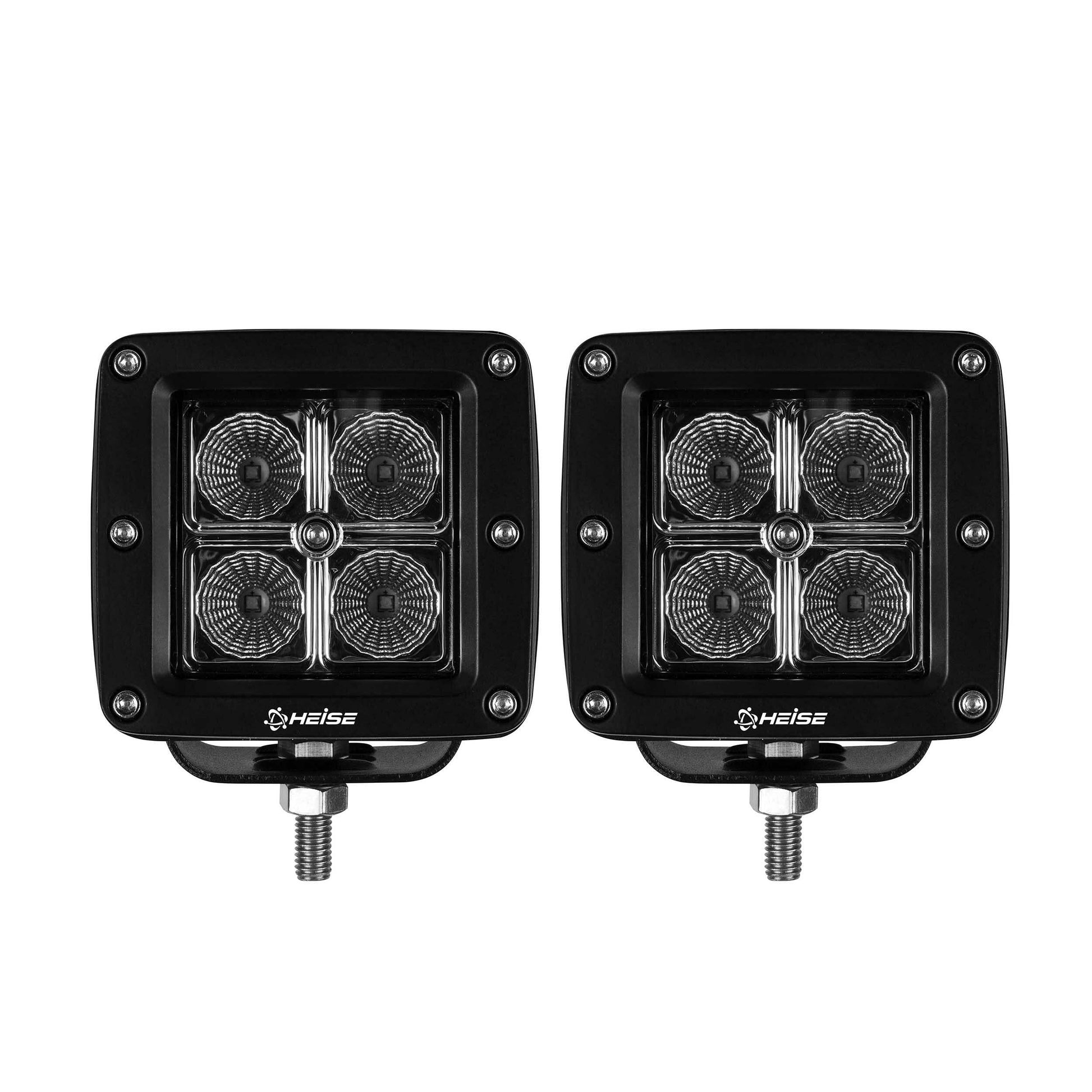 Heise HE-CL22PK Cube Flood Light - 3 Inch, 4 LED, 2-Pack Metra