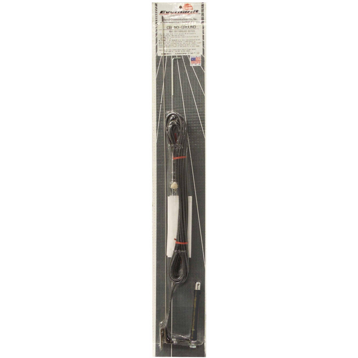Everhardt SNGP2WM-B 2' Ss Ground Clip On Window Mount CB Antenna Black Everhardt