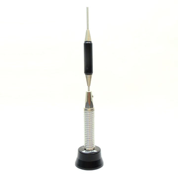 Larsen NMO800 806-866 Mhz 4.5 Db Gain Antenna With Black Base, Chrome Spring & .100 Diameter Chrome Enclosed Coil Whip Larsen