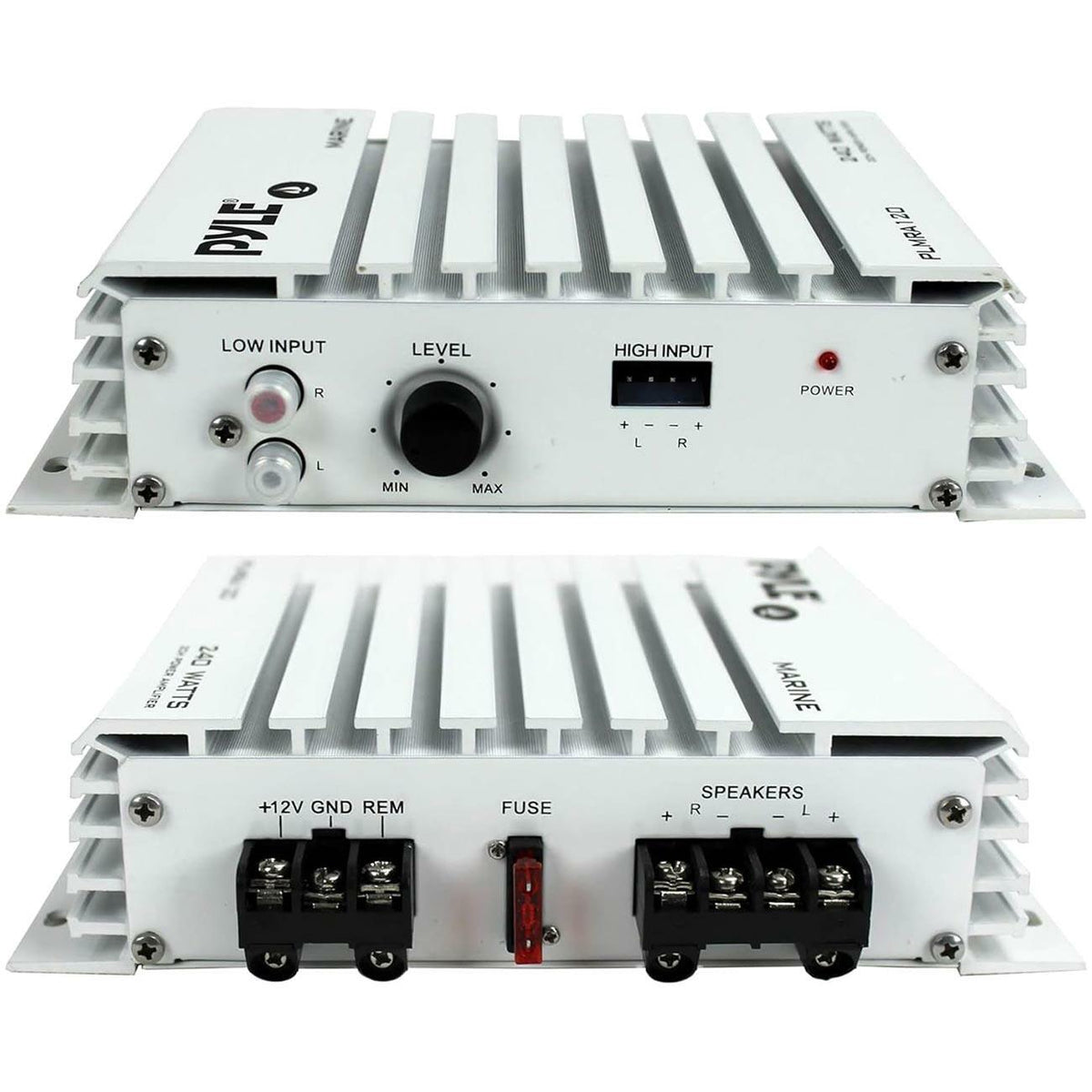 Pyle PLMRA120  Marine 2 Channel Amplifier 240W MAX Pyle