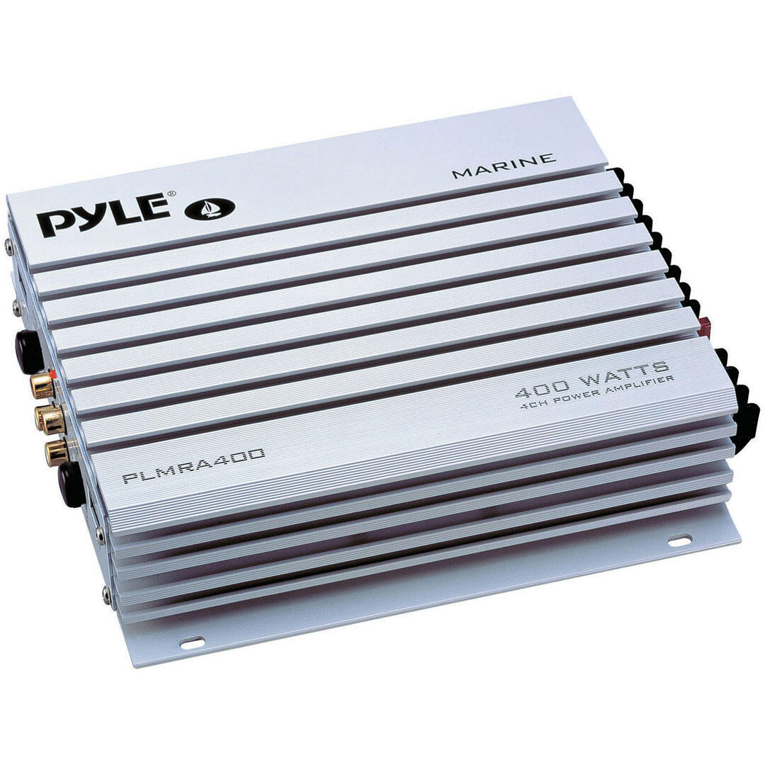 Pyle PLMRA400  Marine 4 Channel Amplifier 400W MAX Pyle