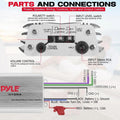 Pyle PLMRMP3A  Marine 4 Channel Amplifier 800W MAX - Silver Finish Pyle