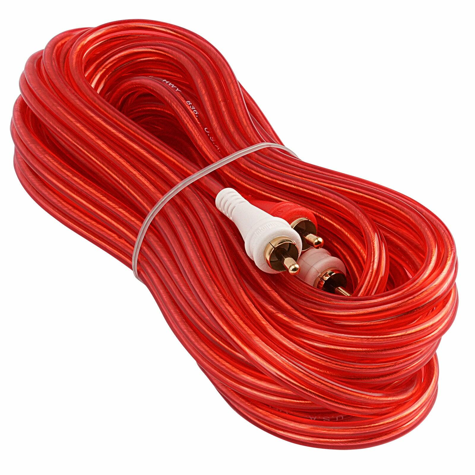 Audiopipe BMV-G-20 20FT Oxygen Free RCA Audio Cable (BMV-G-20), 10-Pack (10 Individual Cables) Audiopipe