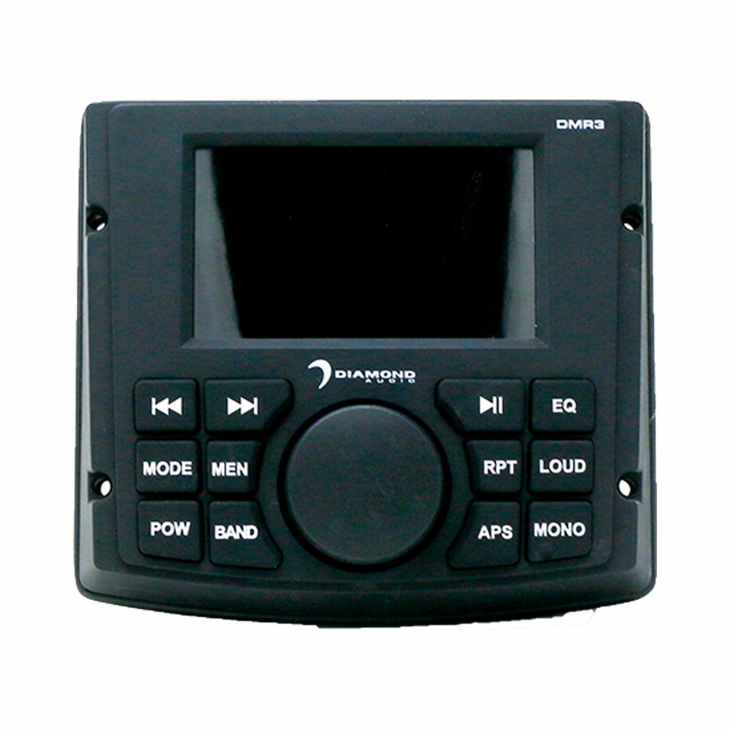 Diamond Audio DMR3 AM/FM, Bluetooth Marine Radio with 3" LCD Screen - DMR3 Diamond