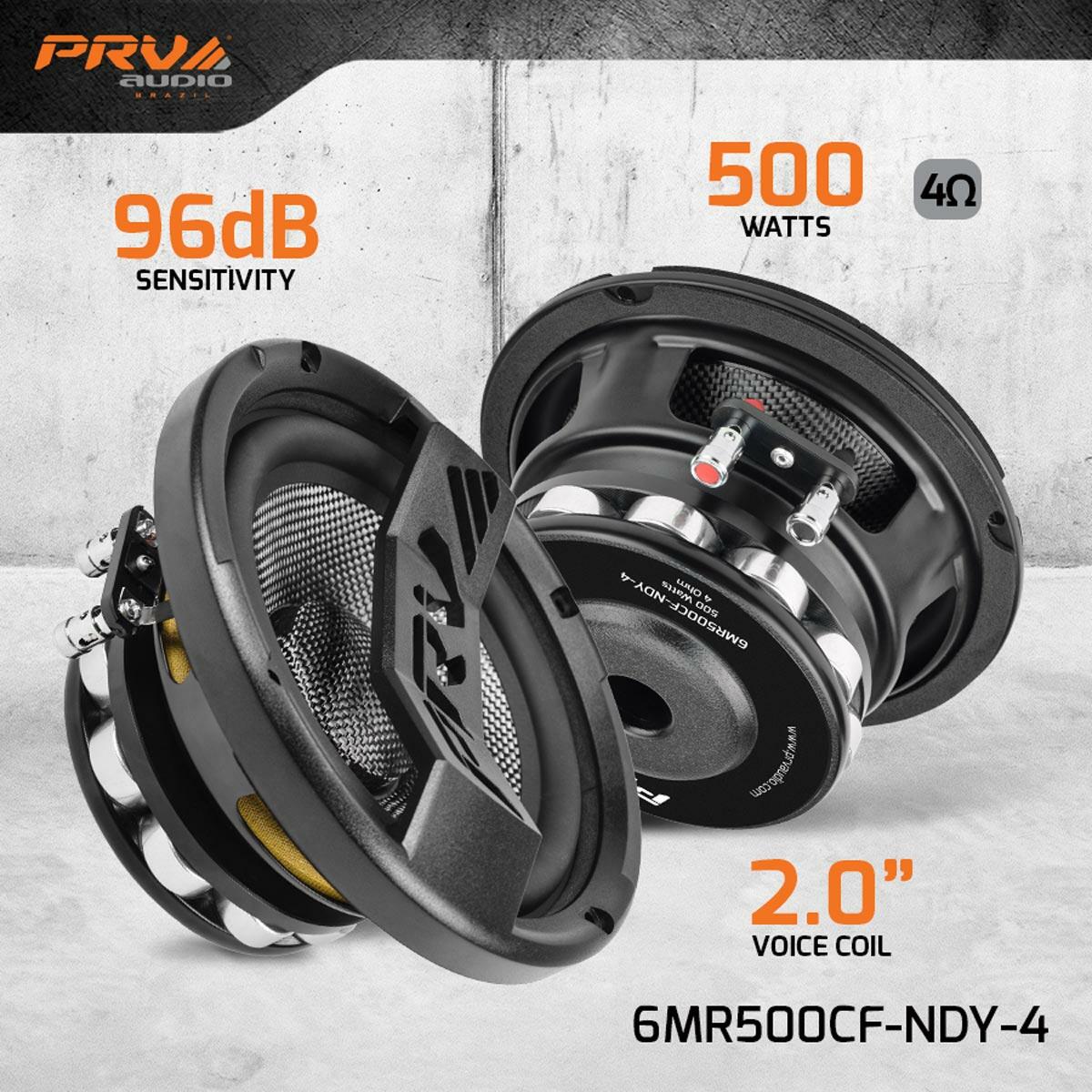 PRV Audio 6MR500CF-NDY-4 6.5" NEODYMIUM MIDRANGE LOUDSPEAKER (Pair) PRV Audio