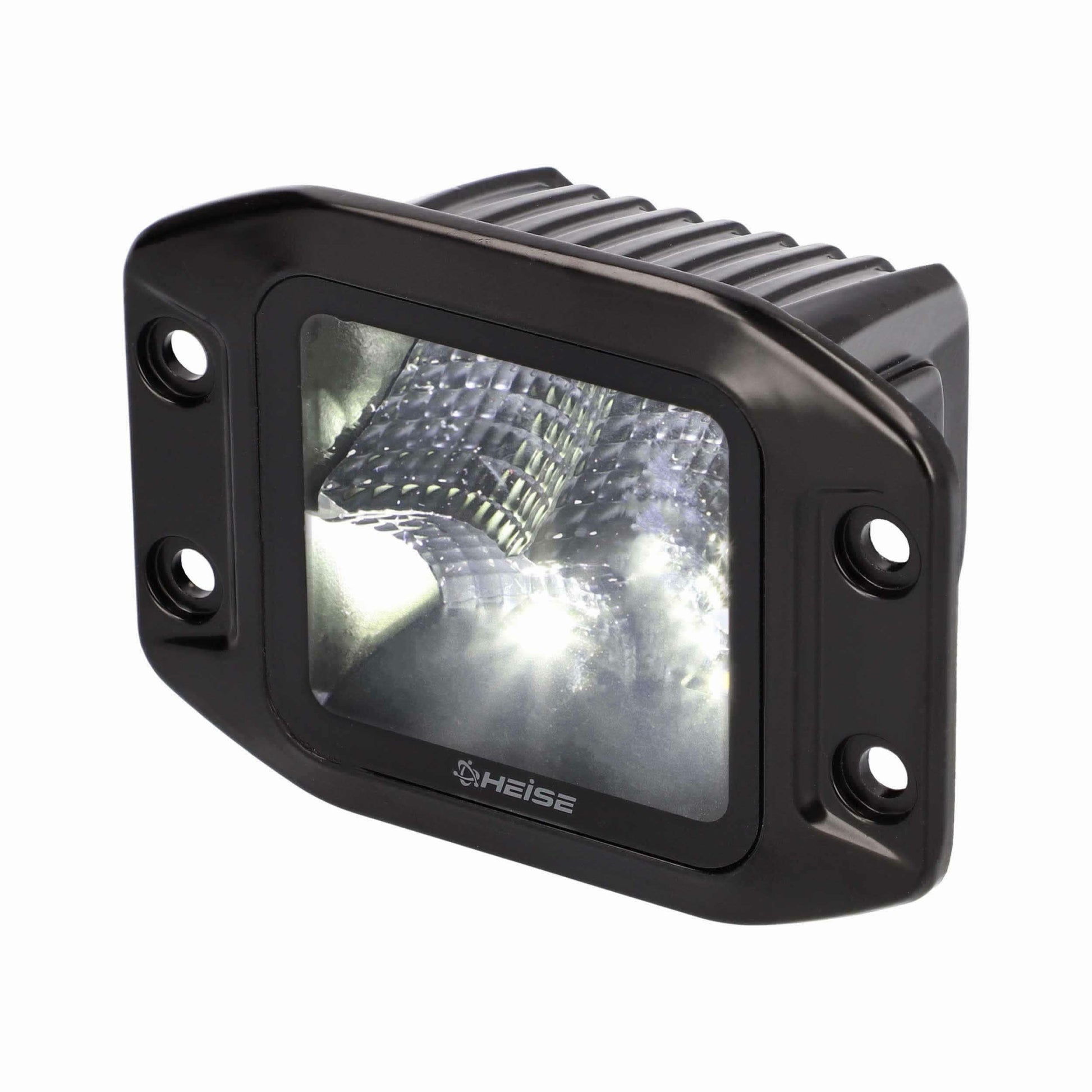 Heise HE-FMBCF Blackout Flush Mount 3.5" Cube 4 LED Light - Flood Heise
