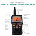 Cobra MRHH150FLT 3 Watt Vhf Handheld Marine Radio With Noaa Weather & Alerts, Submersible For 30 Minutes Cobra