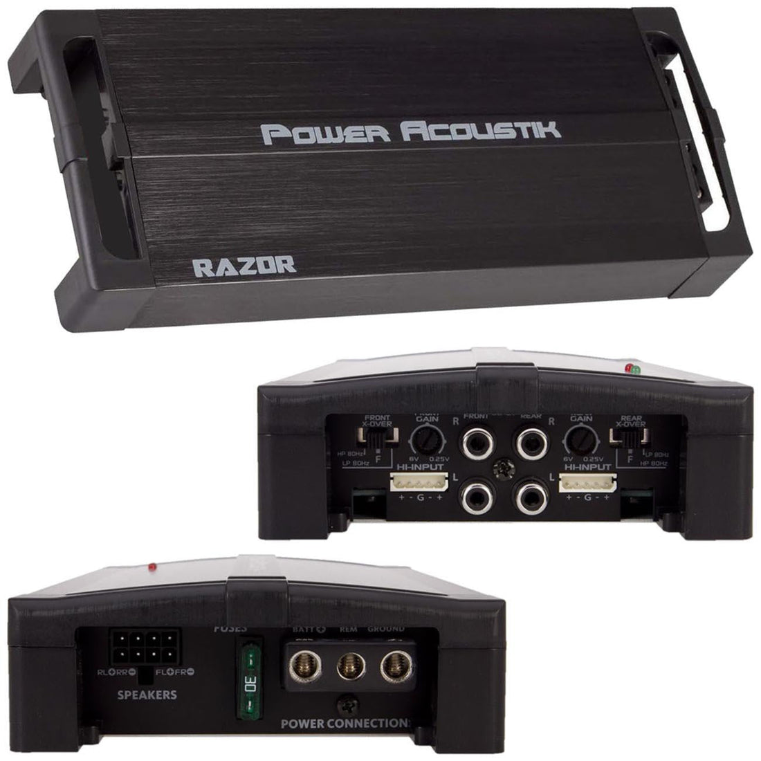Power Acoustik RZ4-1200D  Compact 4 Channel Amplifier - 600W RMS/1200W Max Power Acoustik