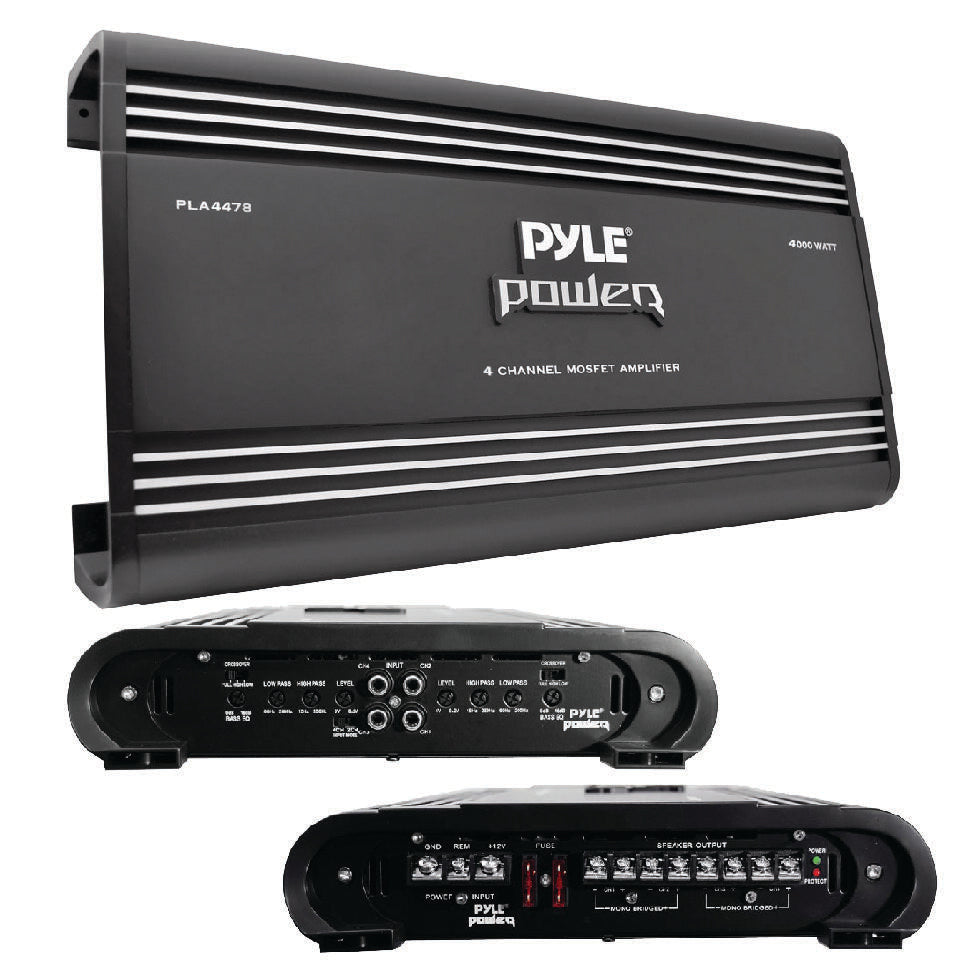 Pyle PLA4478  4 Channel 4000W Bridgeable Mosfet Amplifier Pyle