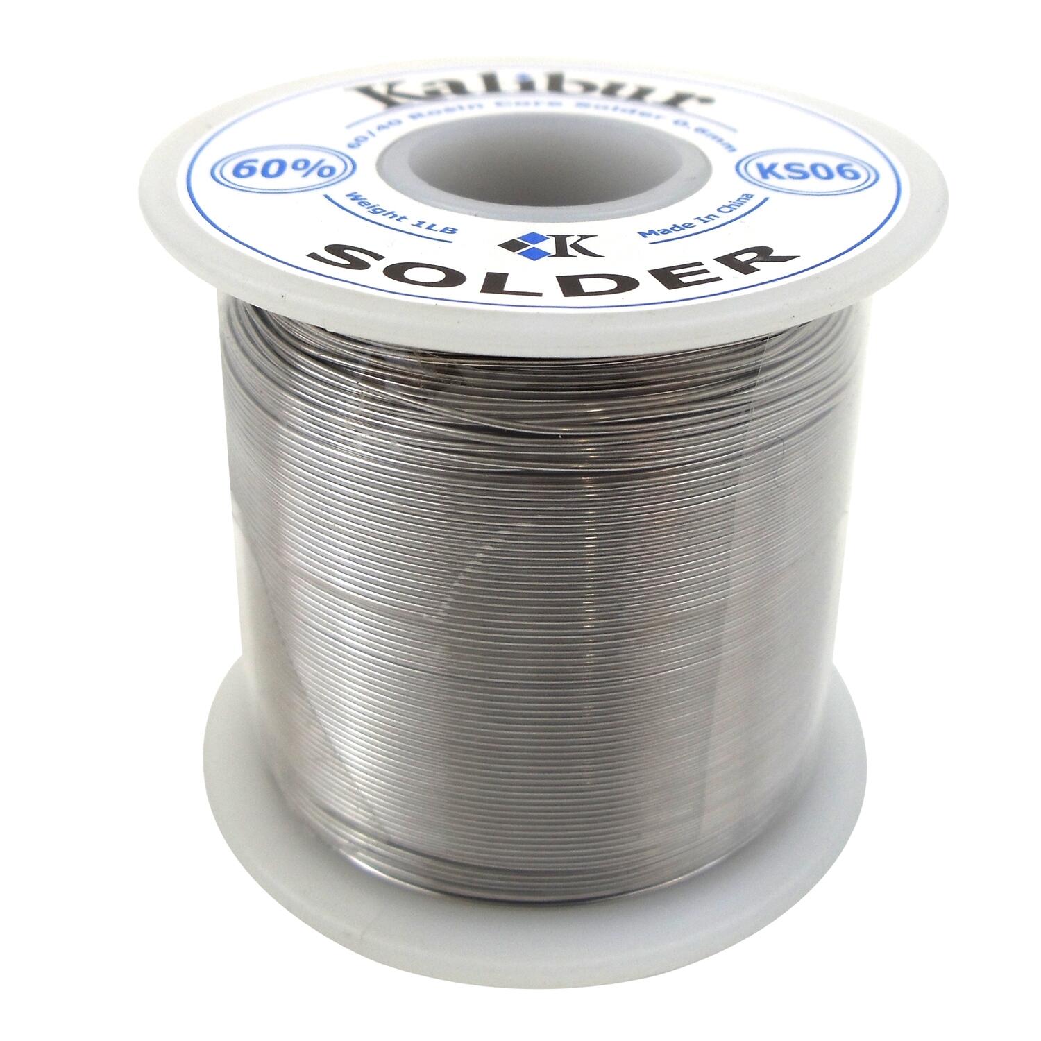 Kalibur KS06 60/40 Rosin Core 23 Gauge Solder .61mm (1lb Spool) Kalibur