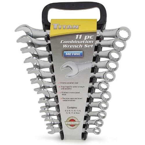Titan Tools 17328 11 Pc Mm Raised Panel Combo Wrench Set Titan Tools