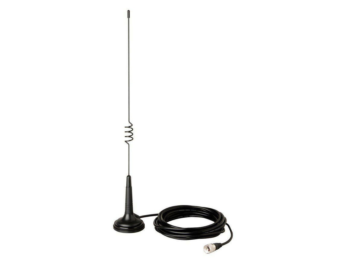 Cobra HGA1000 Highgear 100 Watt Cellular Style CB Magnetic Mount Antenna With Coax Cable Cobra