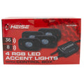 Heise HE-4TLRGBK RGB Accent Light Kit - 4 RGB Pods, 3 LED Heise