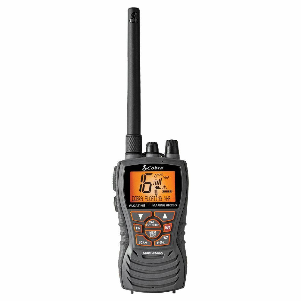Cobra MRHH350FLT Mrhh350wflt 6 Watt Vhf Floating Marine Radio With Noaa Weather, Noise Canceling Microphone & Tri-watch Cobra