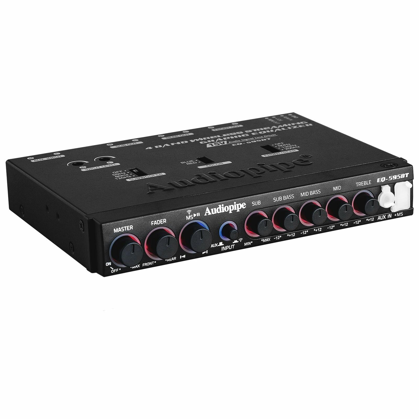 Audiopipe EQ-595BT 4 Band Wireless Streaming Graphic Equalizer (EQ-595BT) Audiopipe