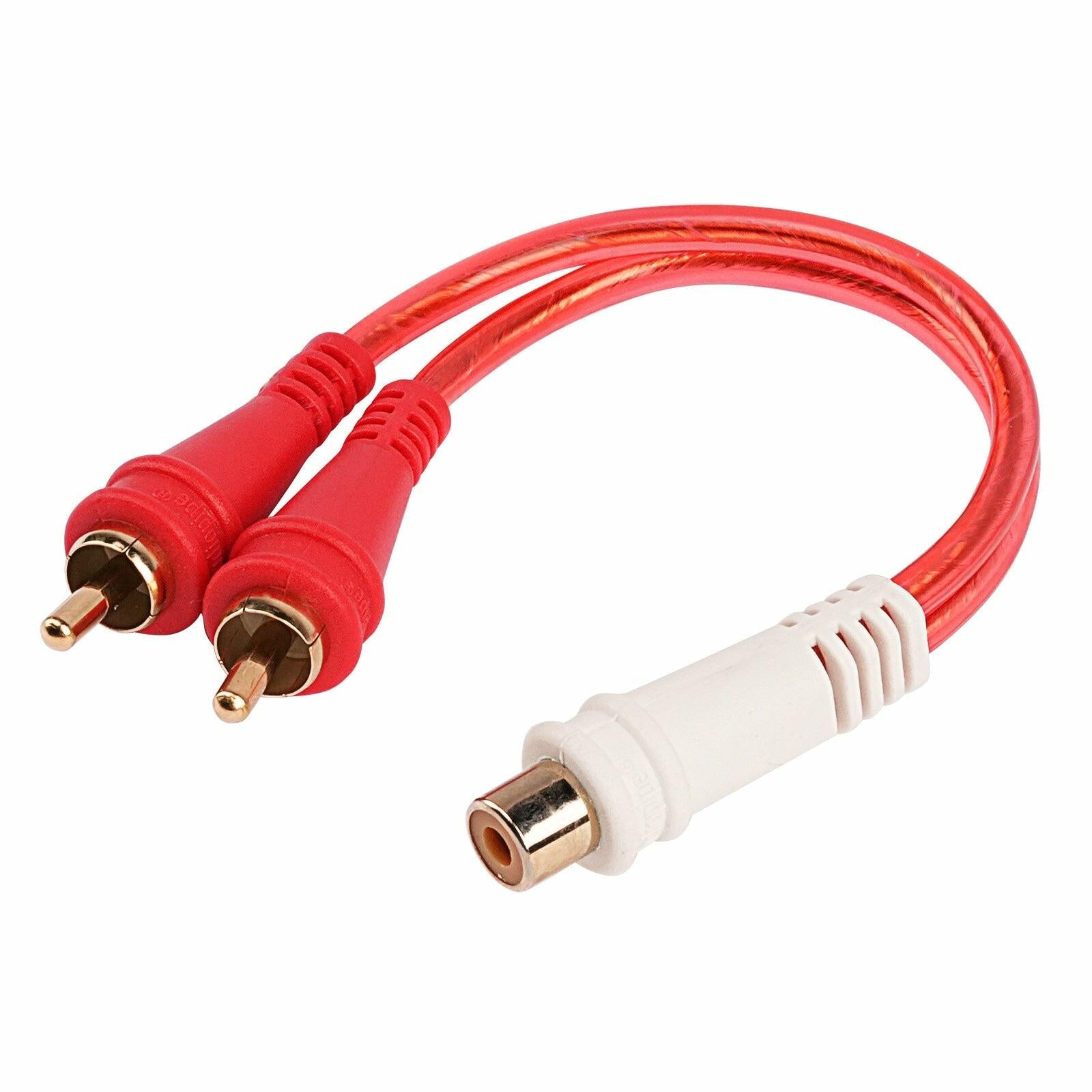 Audiopipe BMV-G-YF-2M Female to 2 Male Oxygen Free RCA Audio Splitter (BMV-G-YF-2M), 10-Pack (10 Individual Cables) Audiopipe