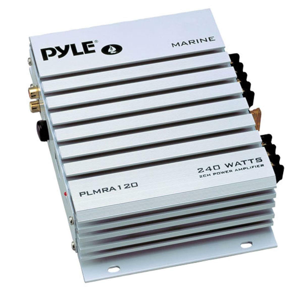 Pyle PLMRA120  Marine 2 Channel Amplifier 240W MAX Pyle