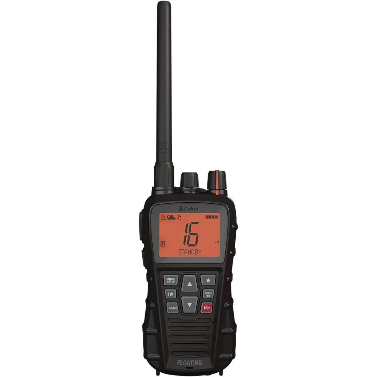 Cobra BLUEBOUND350 Black Vhf Marine Hand Held Radio With Selectable 1,3 Or 6 Watts Cobra
