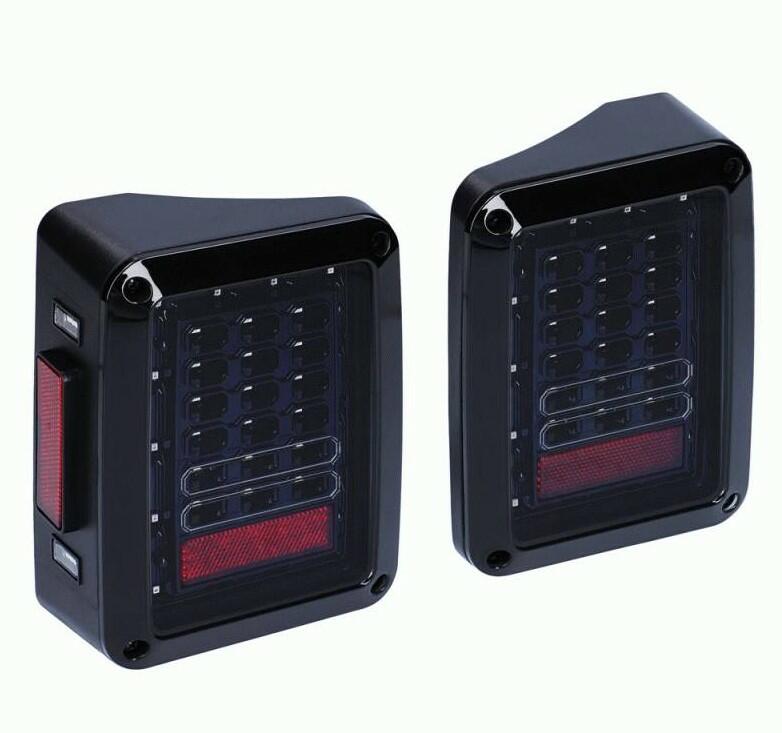 Heise JP-TL01S LED Grid Taillights with Smoked Lens for 2007-2019 Jeep Wrangler JK (pair) Metra