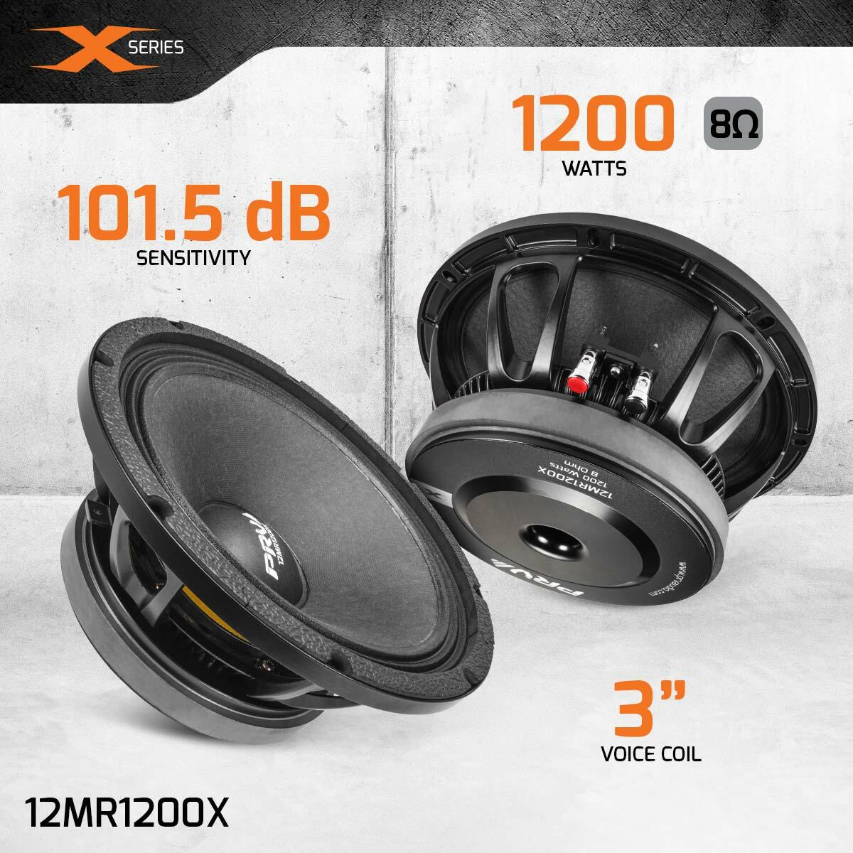 PRV Audio 12MR1200X 12" MIDRANGE LOUDSPEAKER PRV Audio