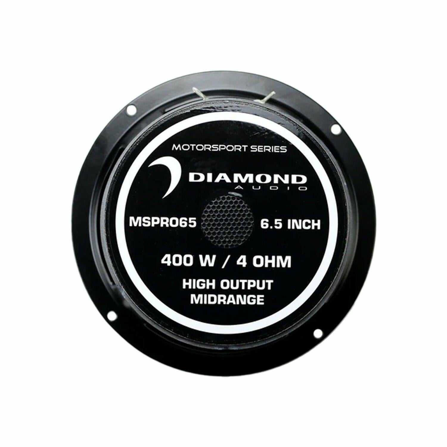 Diamond Audio MSPRO65 6.5" MS PRO Series High Output Midrange Speakers (Pair) - MSPRO65 Diamond