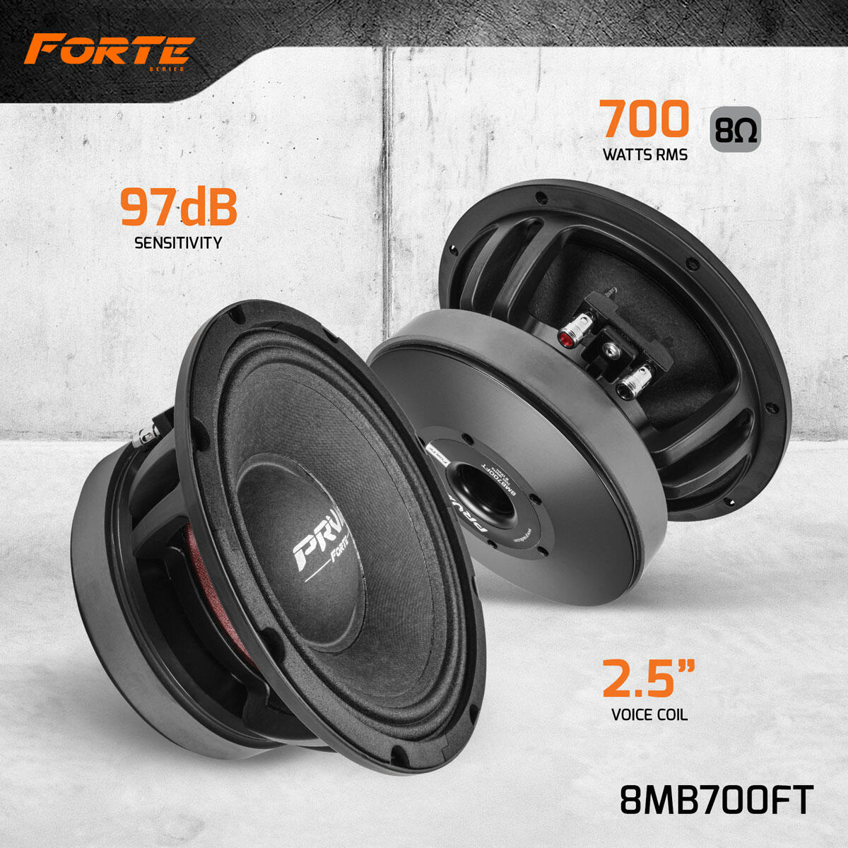 PRV Audio 8MB700FT 8" MIDBASS LOUDSPEAKER PRV Audio