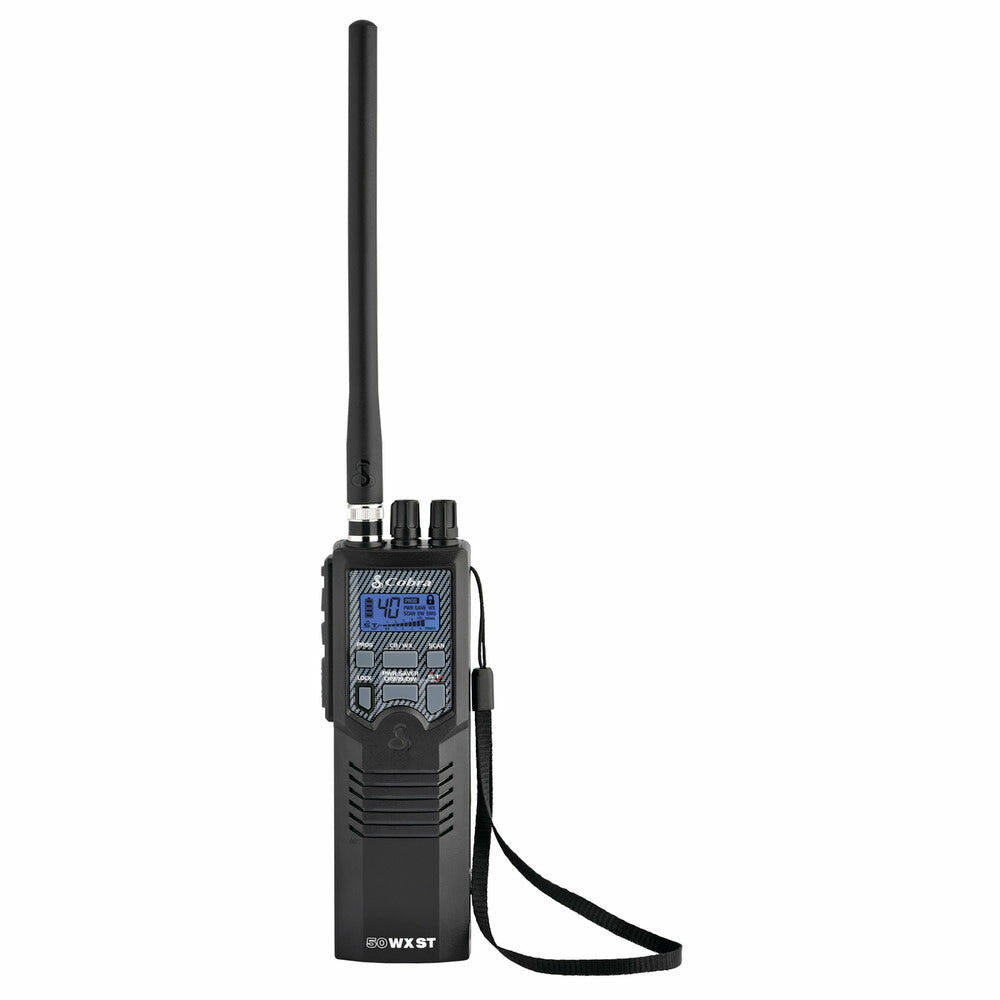 Cobra HH50WXST Handheld CB Radio With 10 Noaa Weather Channels & Dc Cigarette Power Cord Cobra