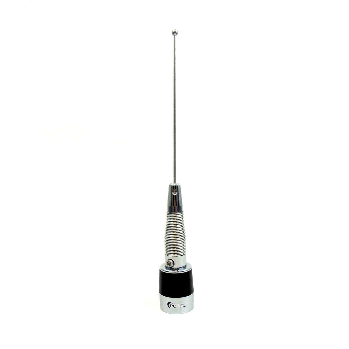PCTEL & Maxrad MUF4502S Base Loaded Chrome Coil Antenna - UHF 450-470 MHz - Spring Included - Unity PCTEL/Maxrad