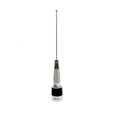 PCTEL & Maxrad MUF4502S Base Loaded Chrome Coil Antenna - UHF 450-470 MHz - Spring Included - Unity PCTEL/Maxrad