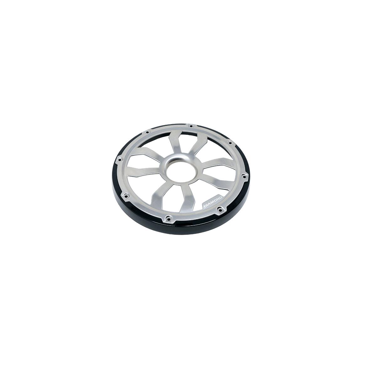Diamond Audio HXM65FGB 6.5" Flush Mount Speaker Grills - Black/Brushed Aluminum (Pair) - HXM65FGB Diamond