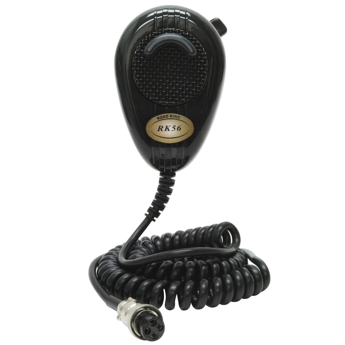 Telex RK56B Roadking - Professional Noise Cancelling Dynamic Microphone With Durable Black Housing & Black Coiled Cord With 4 Pin Connector Telex
