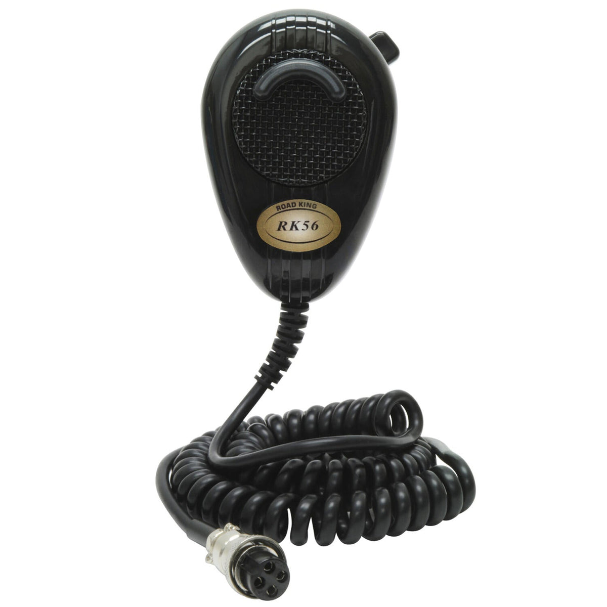 Telex RK56B Roadking - Professional Noise Cancelling Dynamic Microphone With Durable Black Housing & Black Coiled Cord With 4 Pin Connector Telex