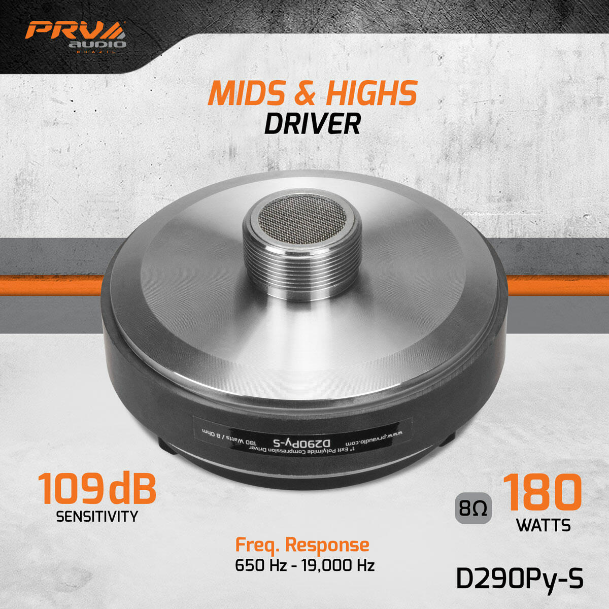 PRV Audio D290Py-S 1" EXIT PRO AUDIO POLYIMIDE COMPRESSION DRIVER PRV Audio