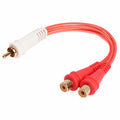 Audiopipe BMV-G-YM-2F Male to 2 Female Oxygen Free RCA Audio Splitter (BMV-G-YM-2F), 10-Pack (10 Individual Cables) Audiopipe