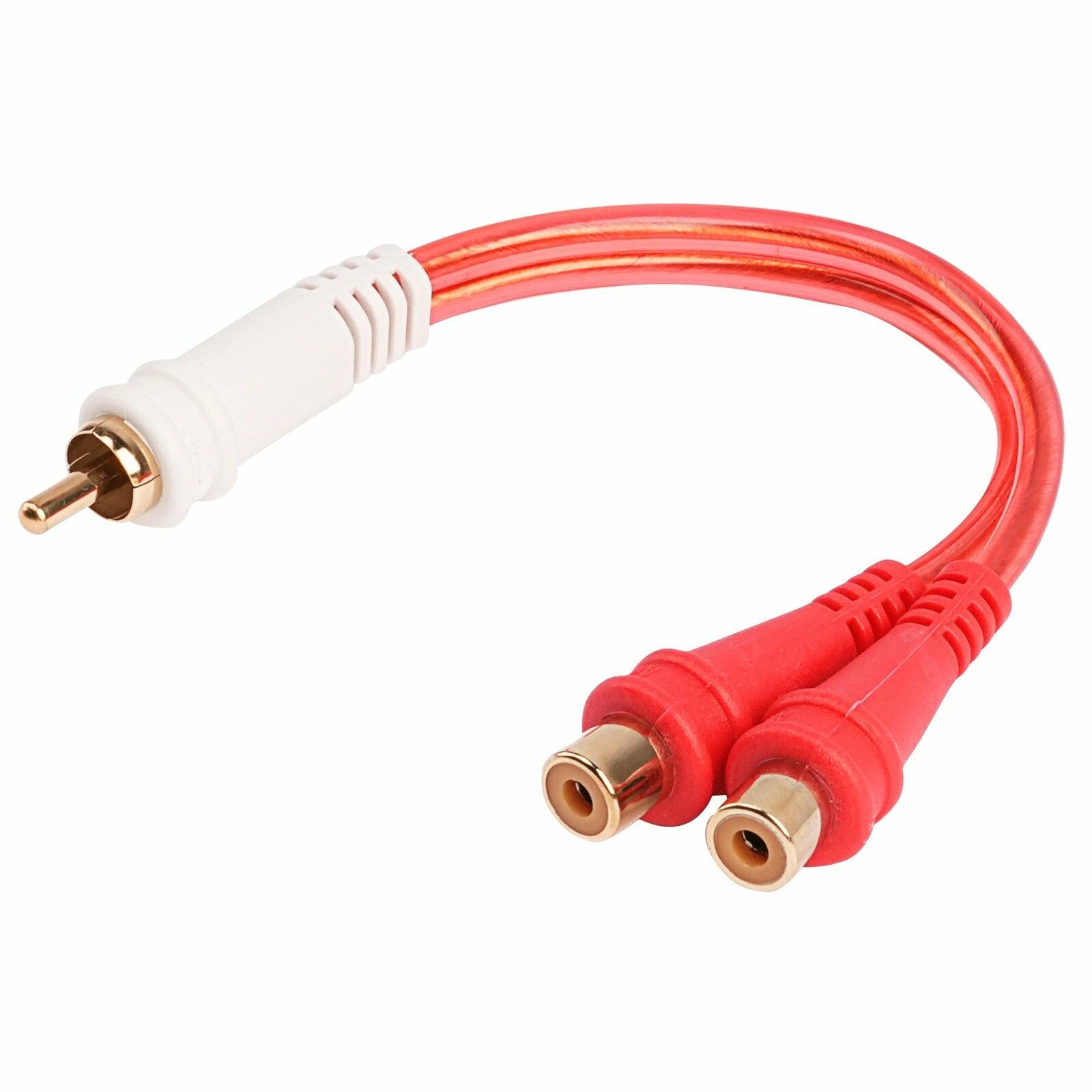 Audiopipe BMV-G-YM-2F Male to 2 Female Oxygen Free RCA Audio Splitter (BMV-G-YM-2F), 10-Pack (10 Individual Cables) Audiopipe