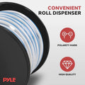 Pyle PLMRSW50  Marine Speaker Wire 18 Gauge 50 Foot – Blue/White Pyle