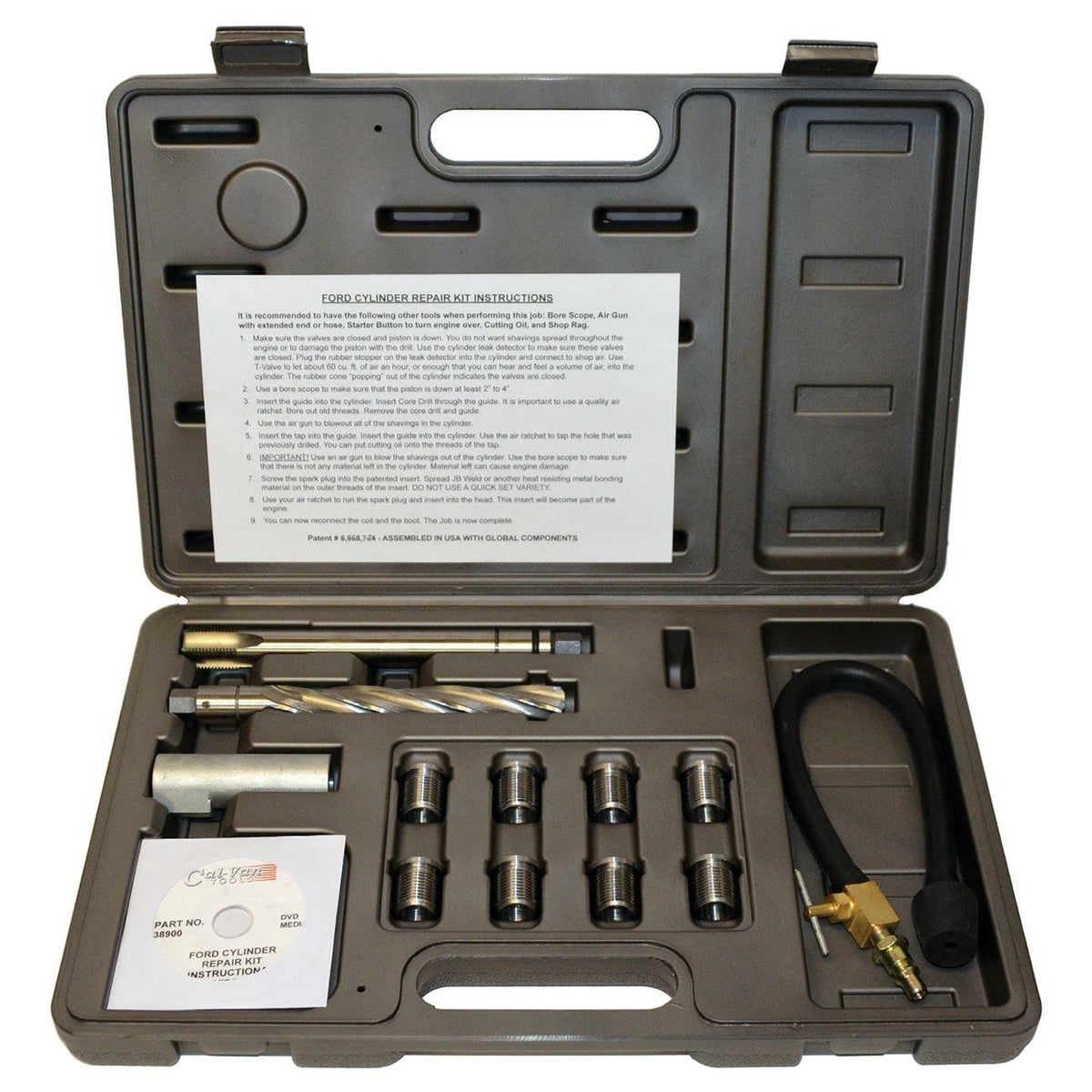 Calvan 38900 2 Valve Ford Triton Tool Kit - Spark Plug Thread Repair Kit CALVAN