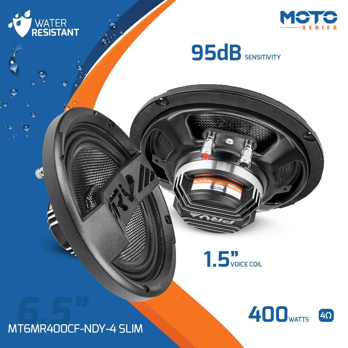 PRV Audio MT6MR400CF-NDY-4 SLIM 6.5" CARBON FIBER NEODYMIUM MIDRANGE LOUDSPEAKER PRV Audio