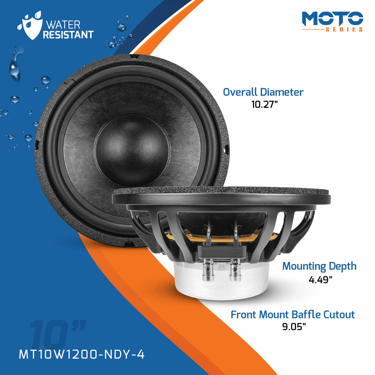 PRV Audio MT10W1200-NDY-4 10" PRO Audio Low Frequency Woofer PRV Audio