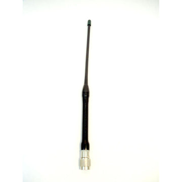 Larsen KD3142HQ 10-1/2" Tall 1/4 Wave Helical 142 Mhz Rubber Kulduckie With Tnc Male Coaxial Connector Un-skirted (green Cap) Larsen