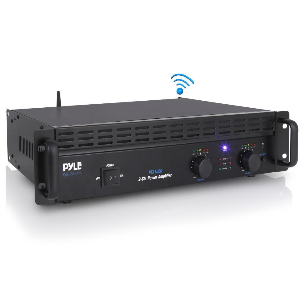 Pyle PTA1000 AMPLIFIER PYLE PRO 1000WATT 2 CHANNEL BRGABLE;RACK MOUNT with Bluetooth Pyle