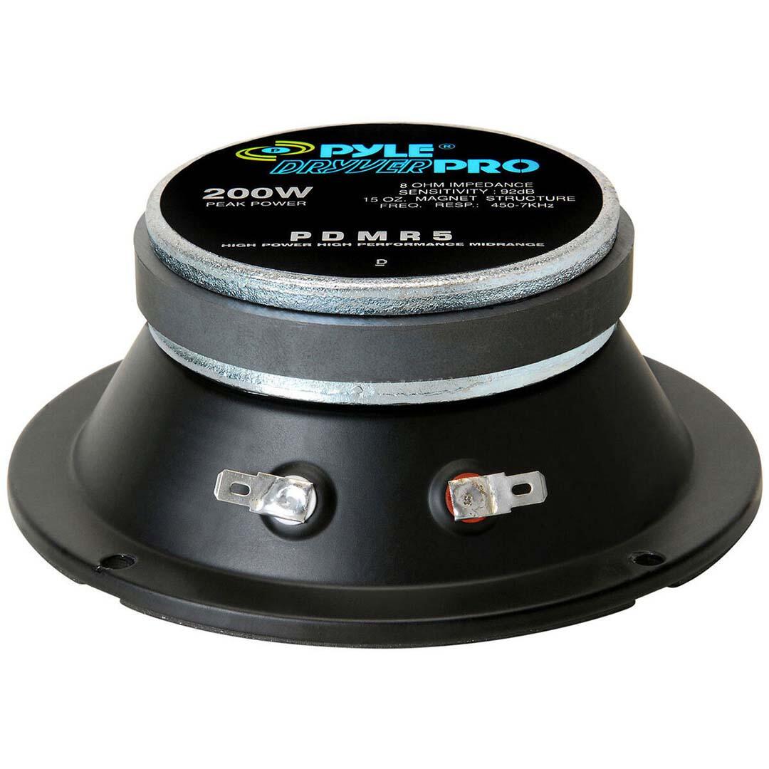 Pyle PDMR5  5" Midrange Driver 200 Watts Max 8 Ohm Pyle