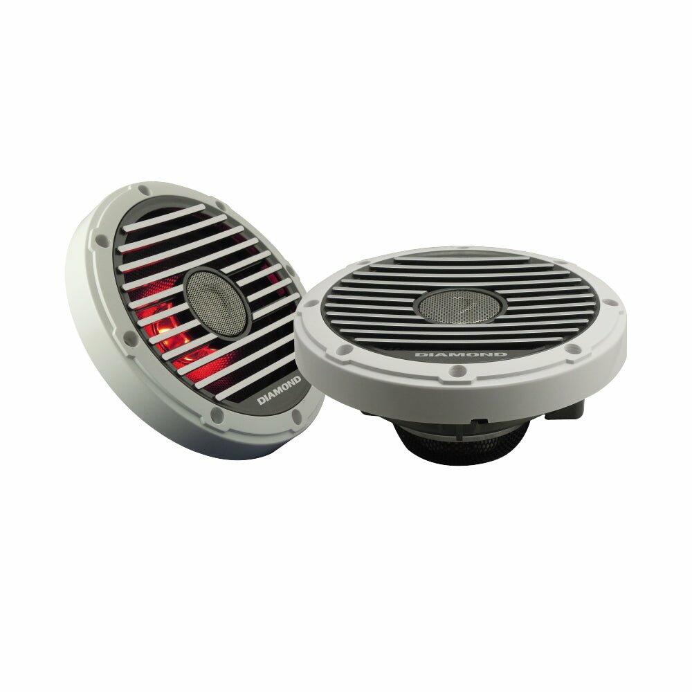 Diamond Audio HXM8 8" HXM Series 2-Way Marine Speaker w/RGB LED Lighting - HXM8 Diamond