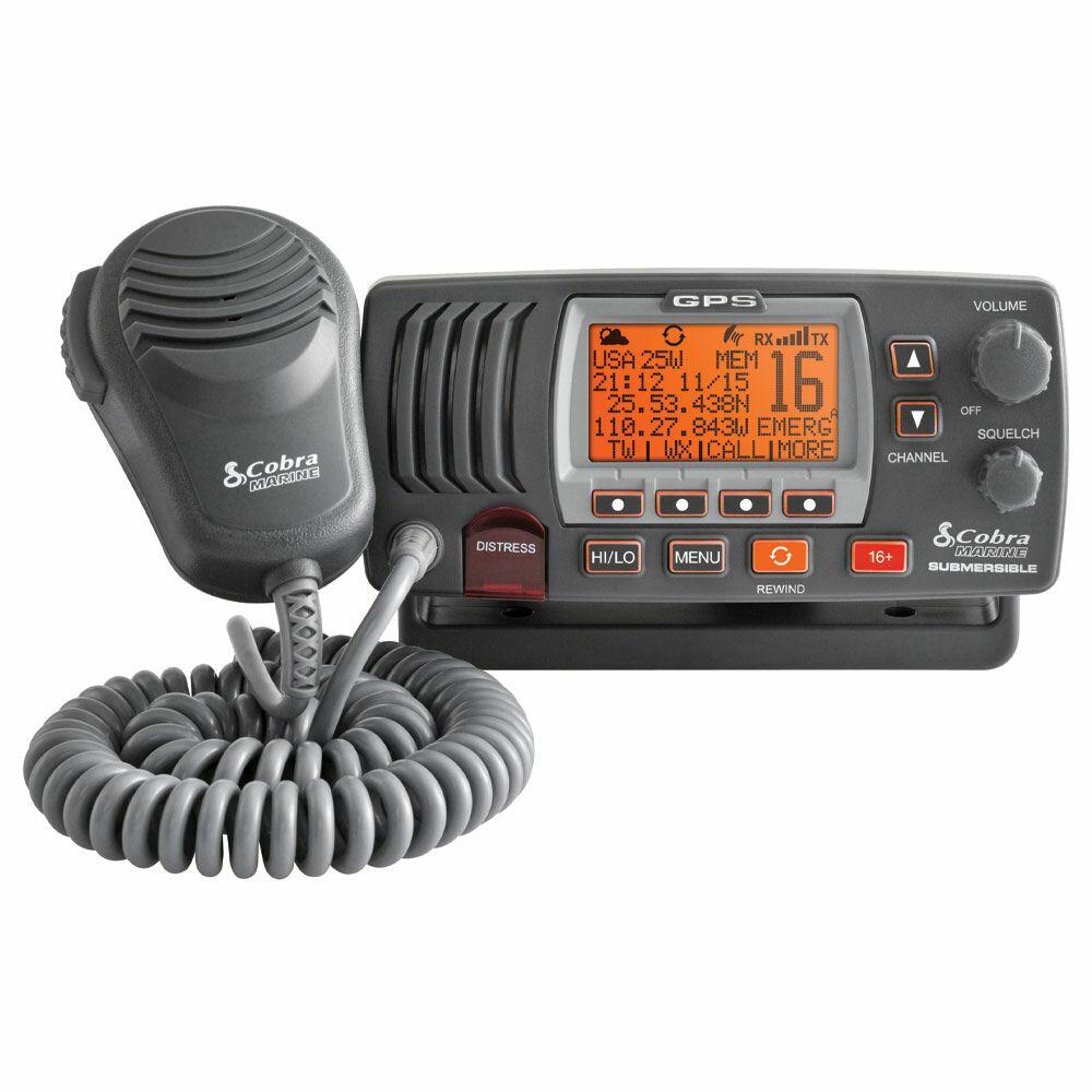Cobra MRF77WGPS Class D 25 Watt Ipx8/jis8 Submersible Vhf Marine Radio With Gps - In White Cobra