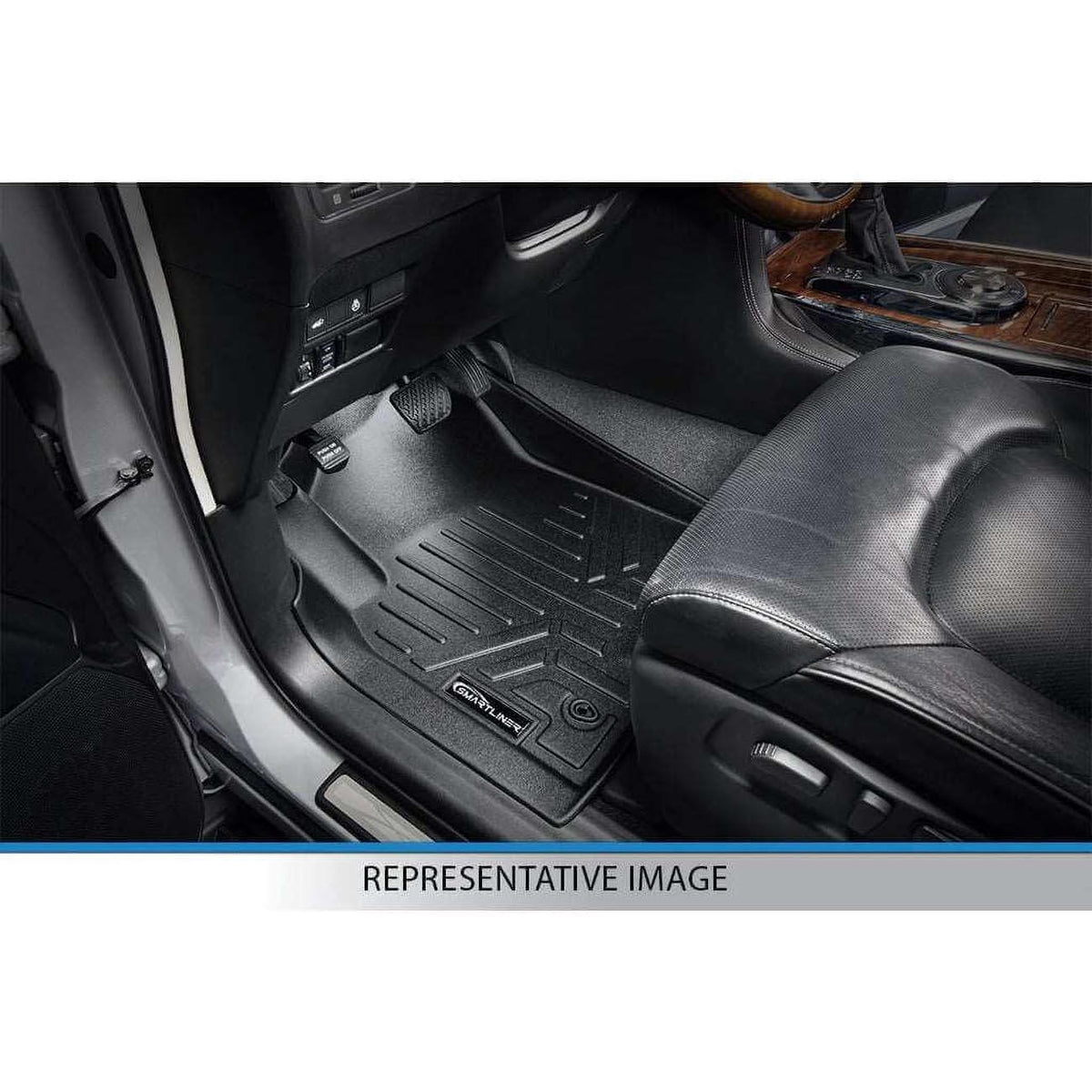 Smartliner SA0178/B0179 Smartliner Floor Liners Front/2nd Row 2001 - 2007 Silverado/Sierra Ext Extended Cab (Black) SMARTLINER